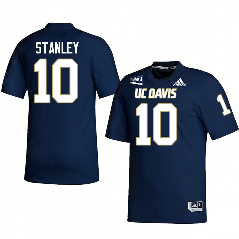 UC Davis Aggies #10 Jayden Stanley College Football Jerseys, Uniforms Stitched Sale-Navy